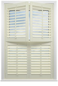 Kensington, Cream - Tier on Tier Plantation Shutter